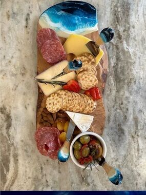 Resin-Tipped Cheese Knife Set - Blue Ocean Design